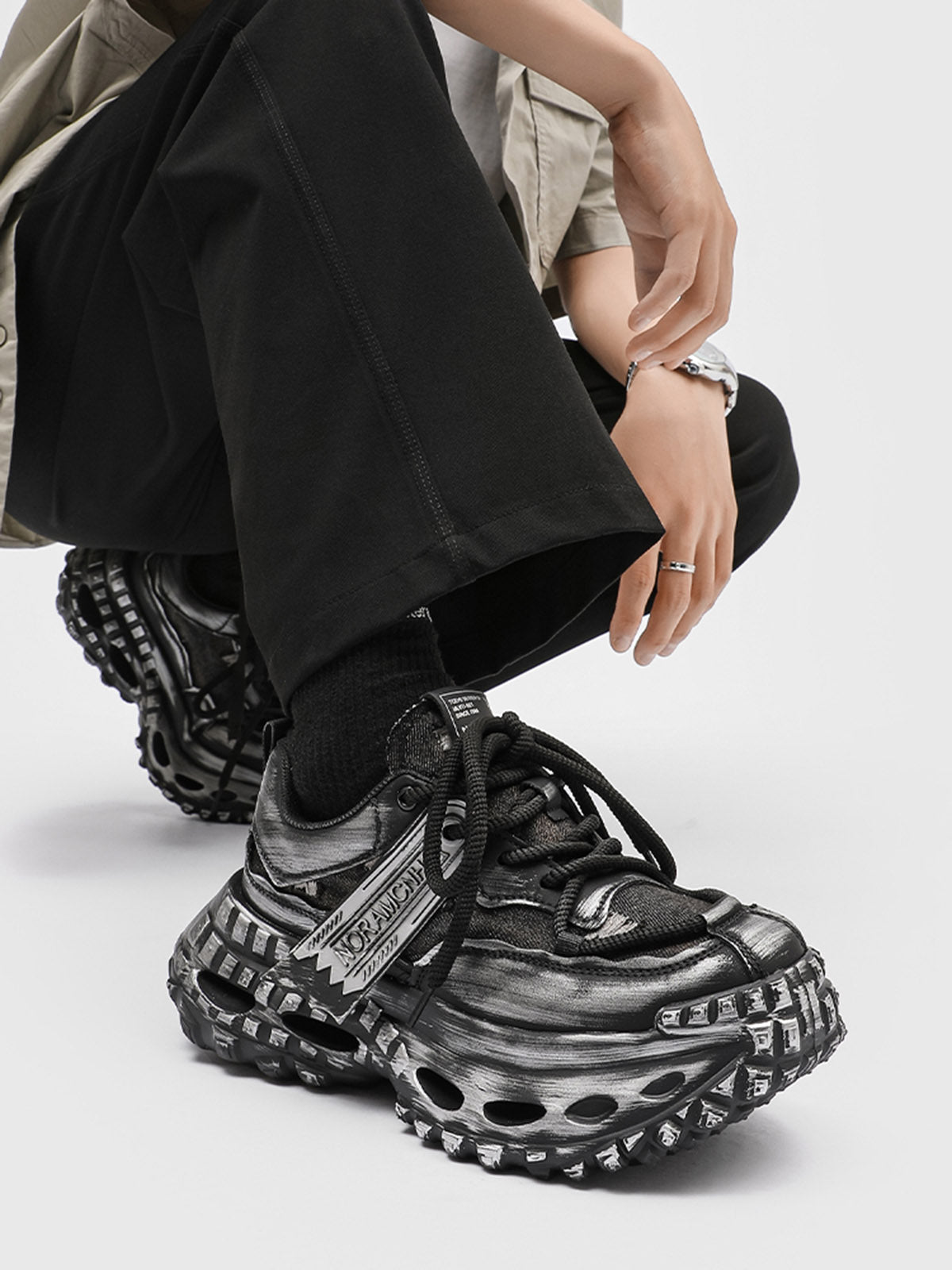 Özel Tasarım Retro Tire Sole Chunky Sneaker
