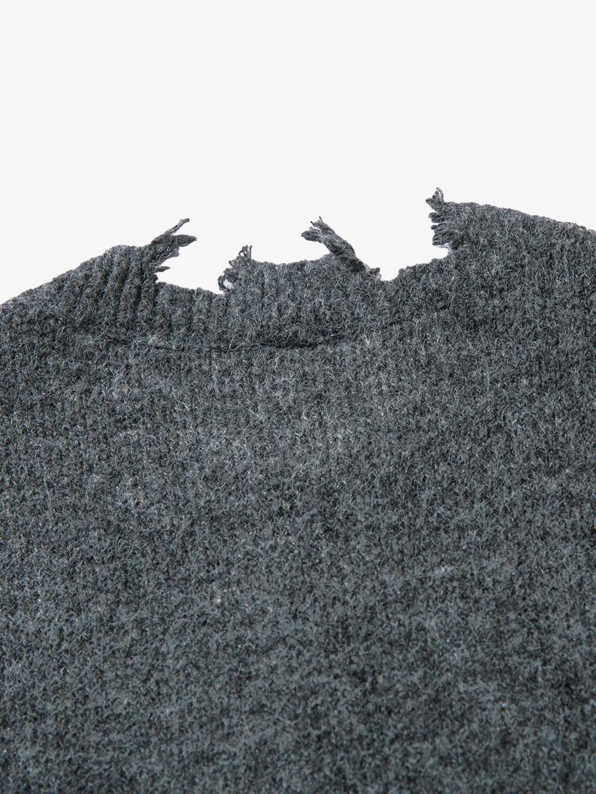 Distressed Quarter Zip Triko Kazak