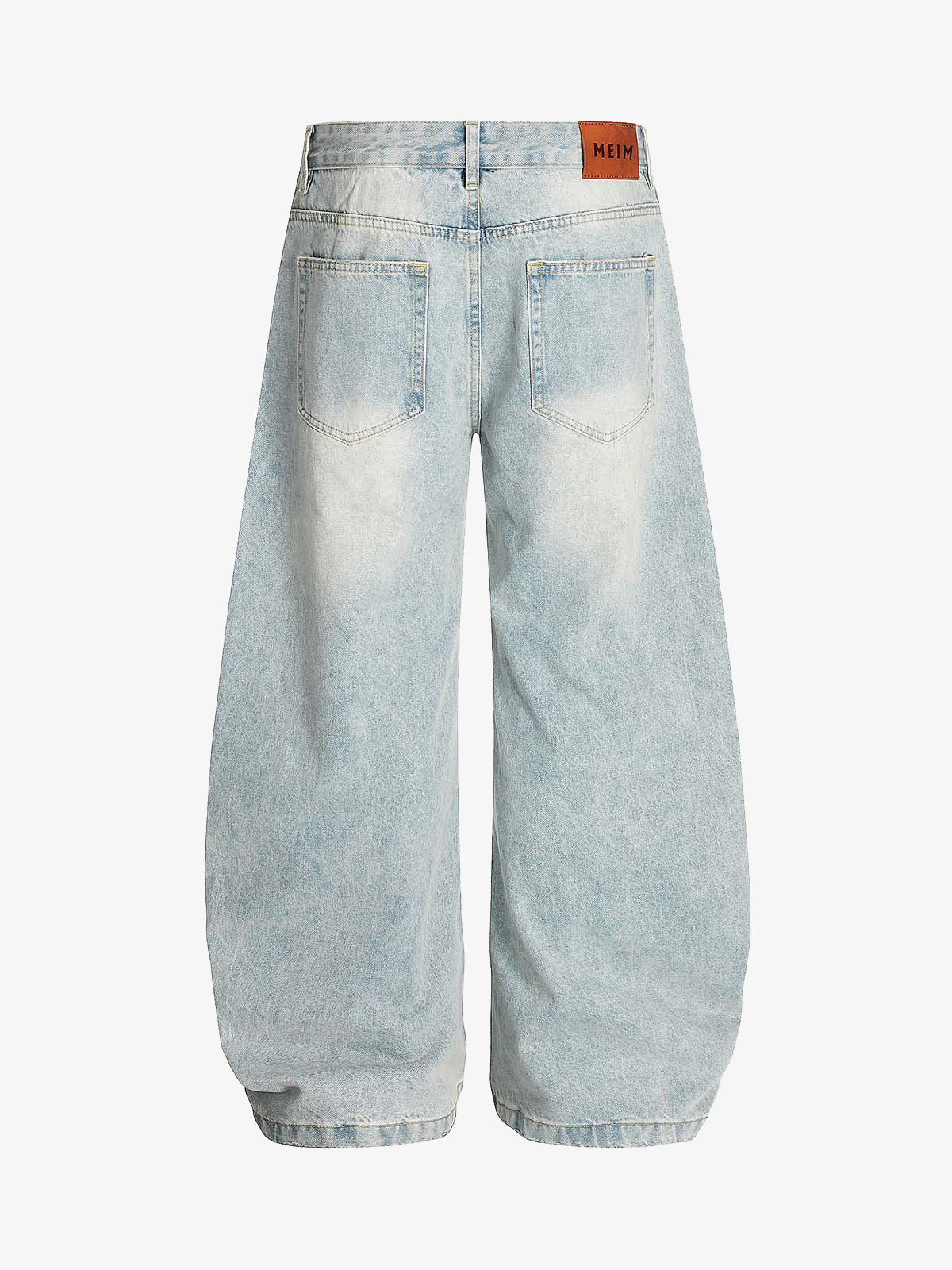 Retro Yıkamalı Barrel Jean