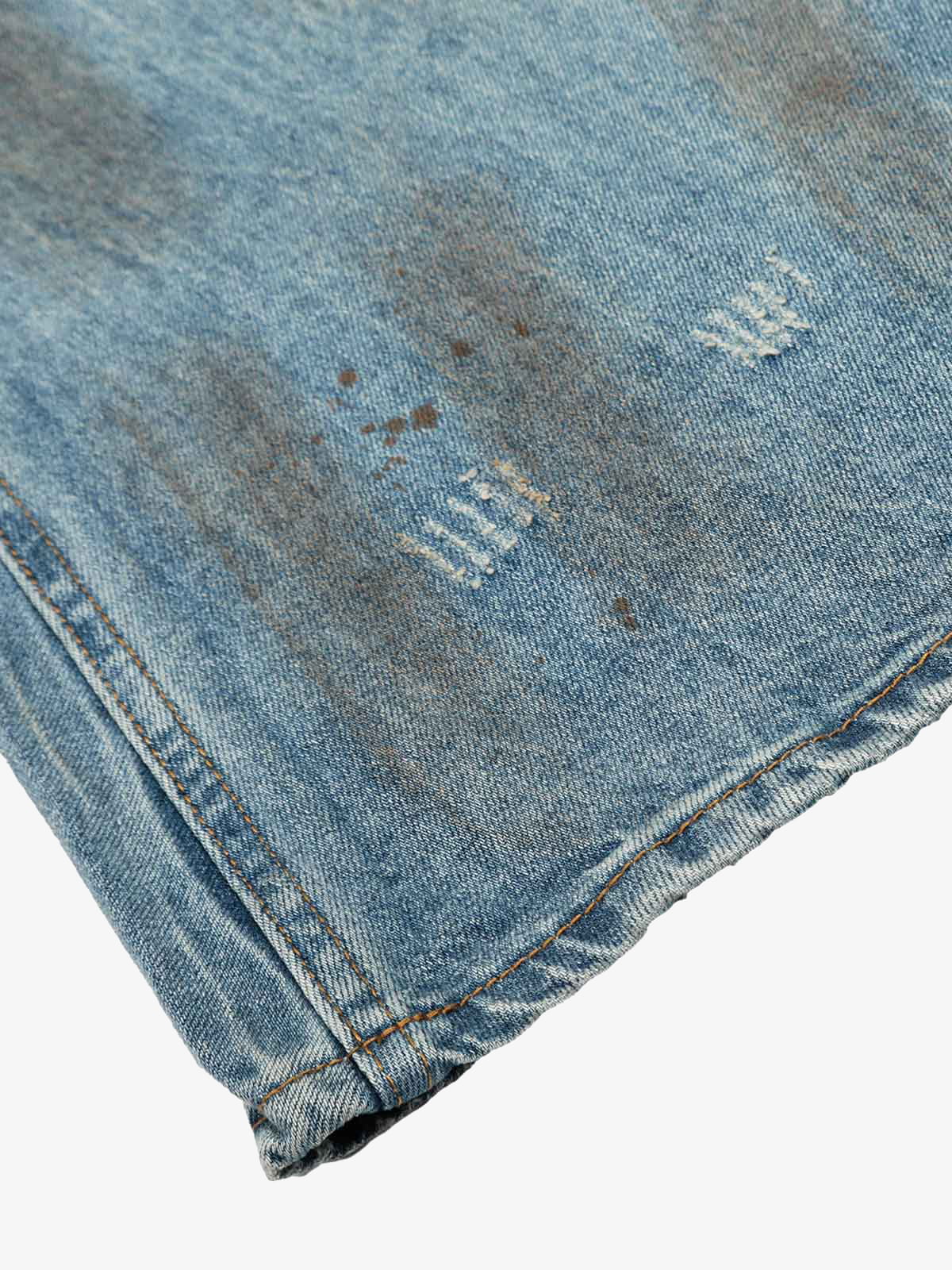 Eskitme Detaylı Ripped Barrel Jean