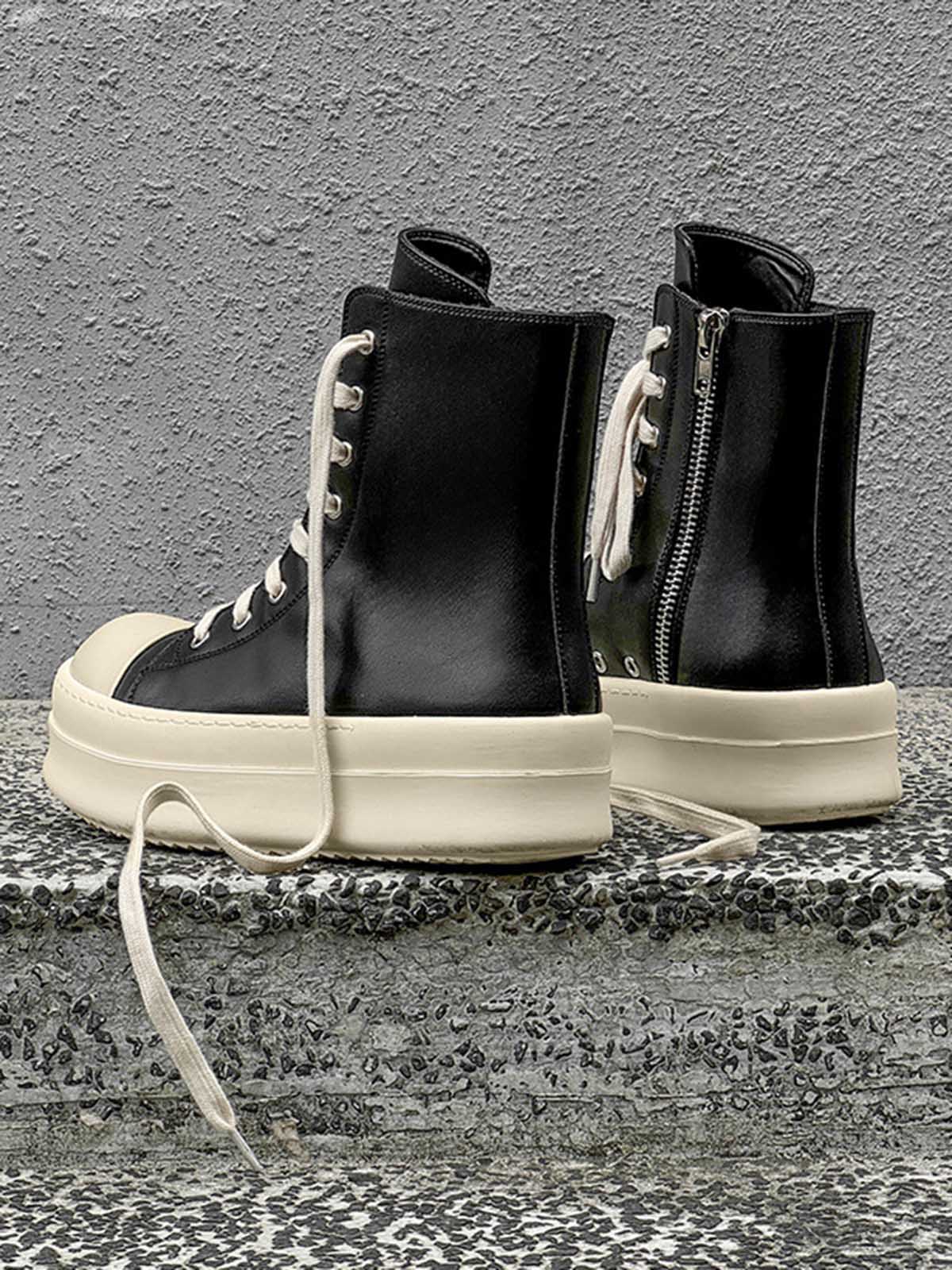 Özel Tasarım Yan Fermuarlı High-Top Platform Sneaker