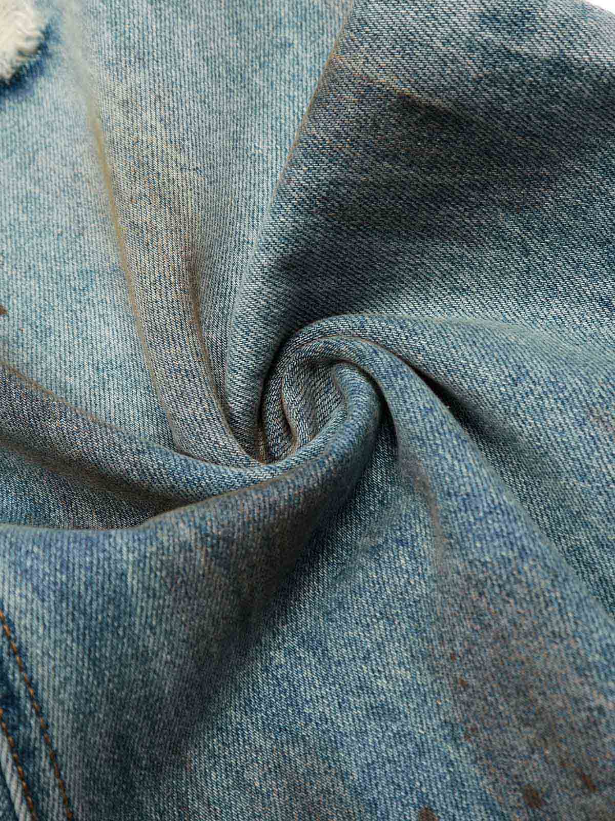 Eskitme Detaylı Ripped Barrel Jean