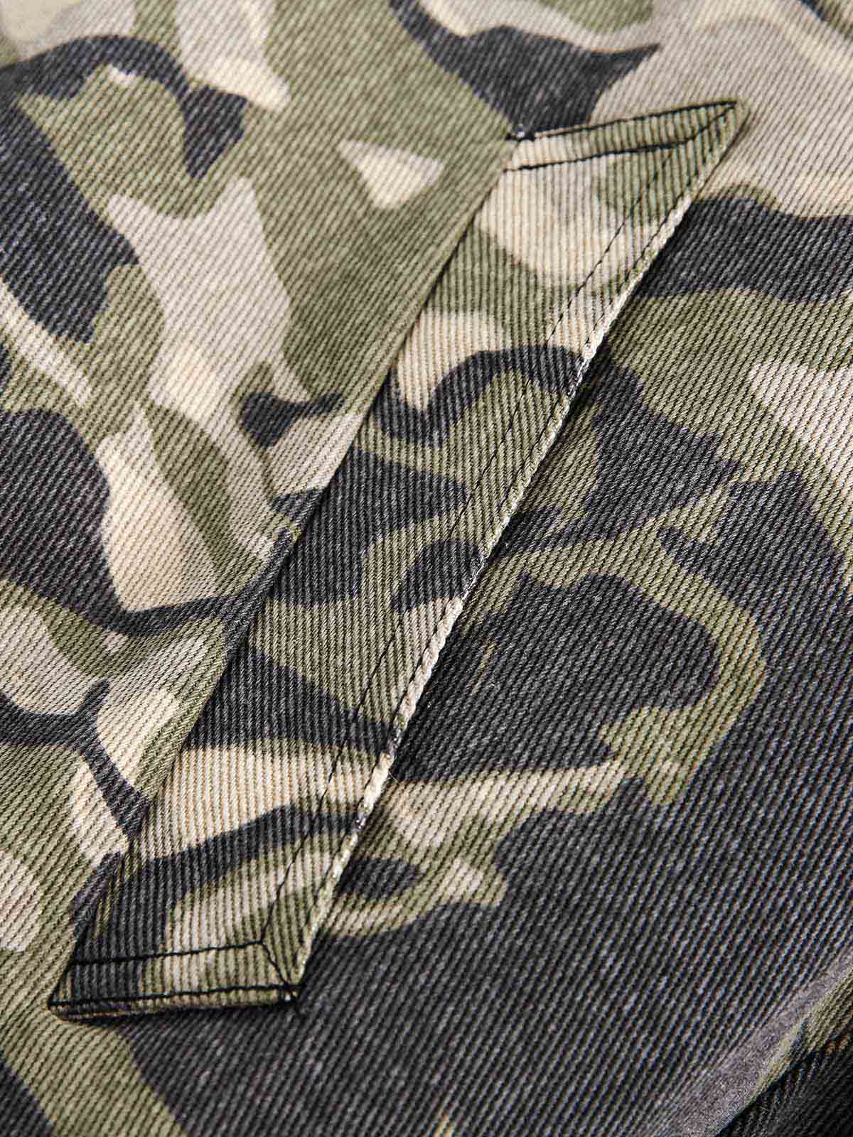 Fur Hooded Washed Cotton Ceket