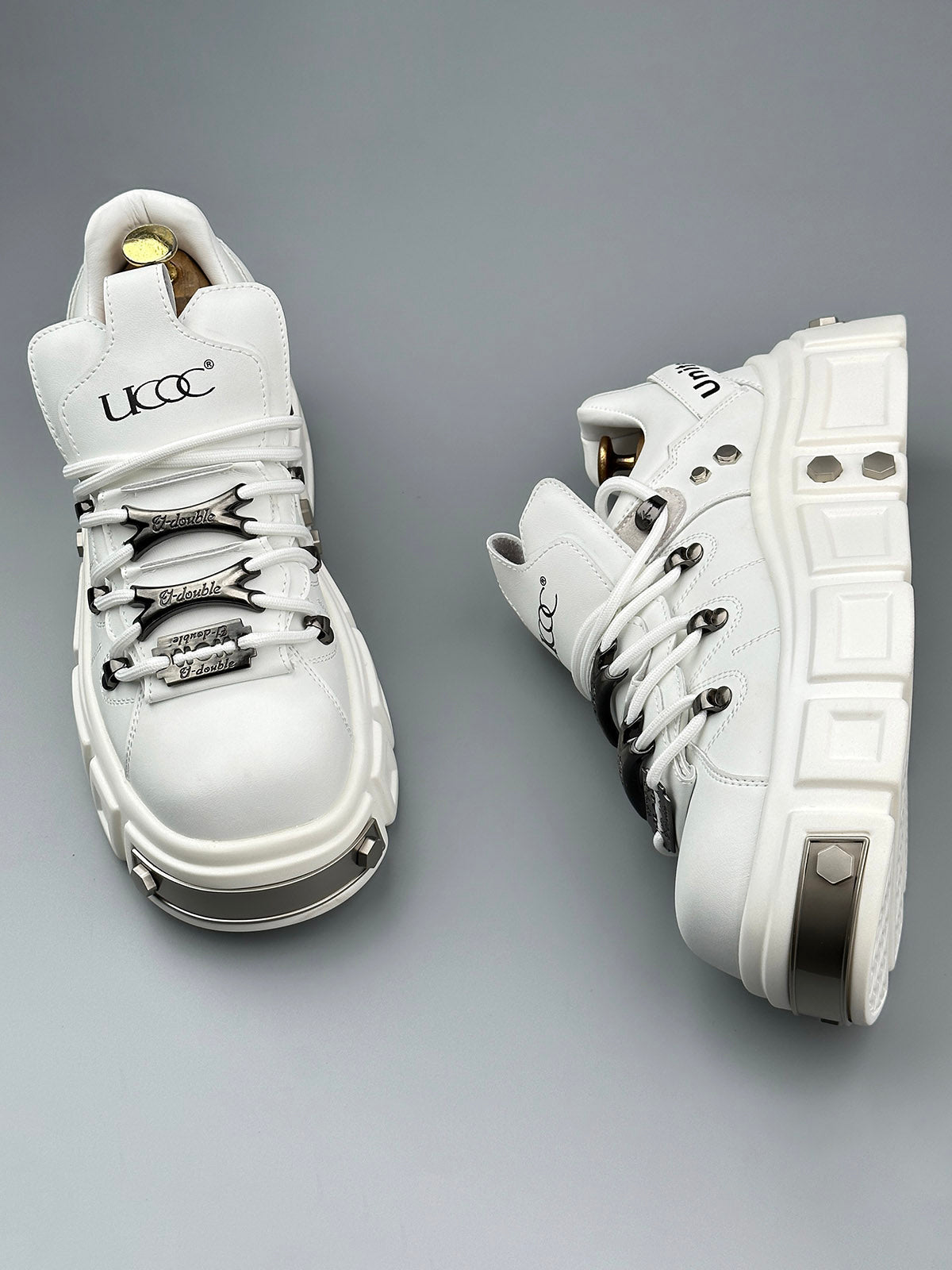 UrbanLaws Sokak Modası Rivet Punk Derby Shoes