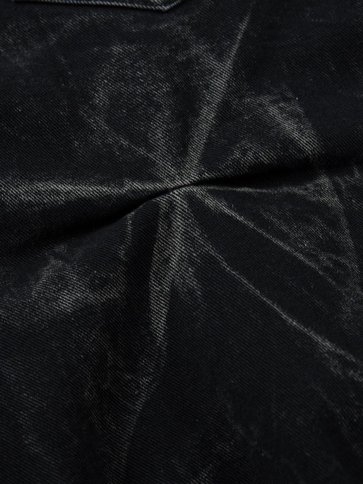 Denim Heavy Wash Distressed Pileli Baggy Jean