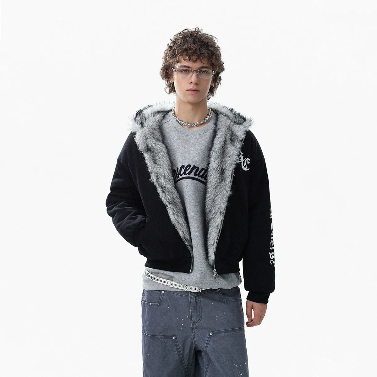 UrbanLaws Kürk Kapüşonlu Bomber Mont