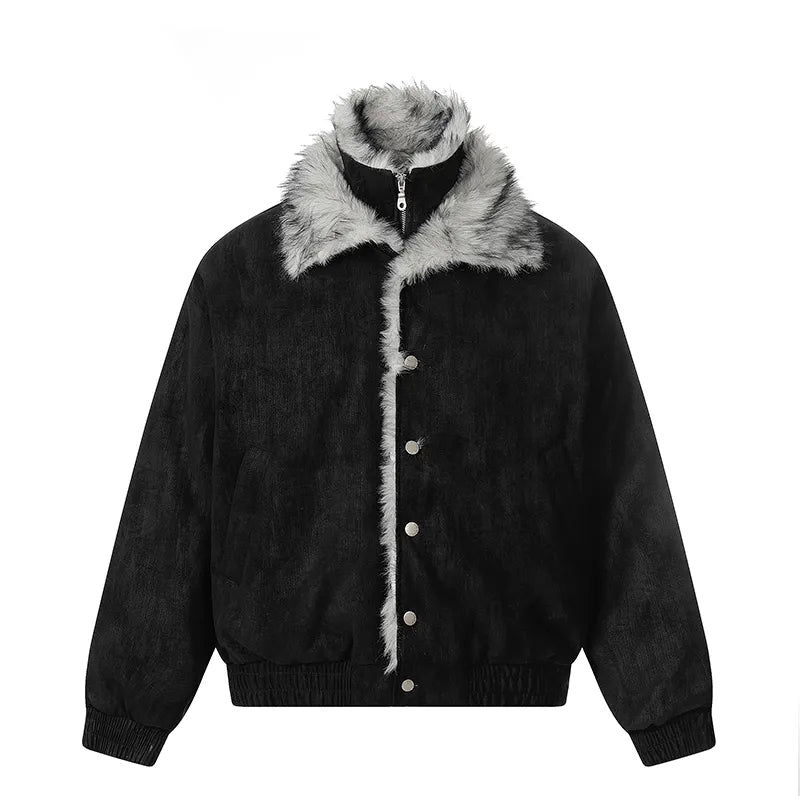 UrbanLaws Vintage Çift Katlı Kürk Yaka Ceket