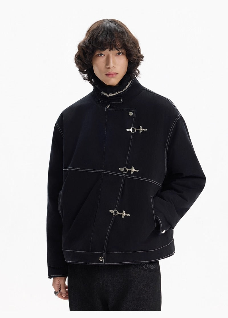 UrbanLaws Çift Tokalı Kürk Astarlı Ceket