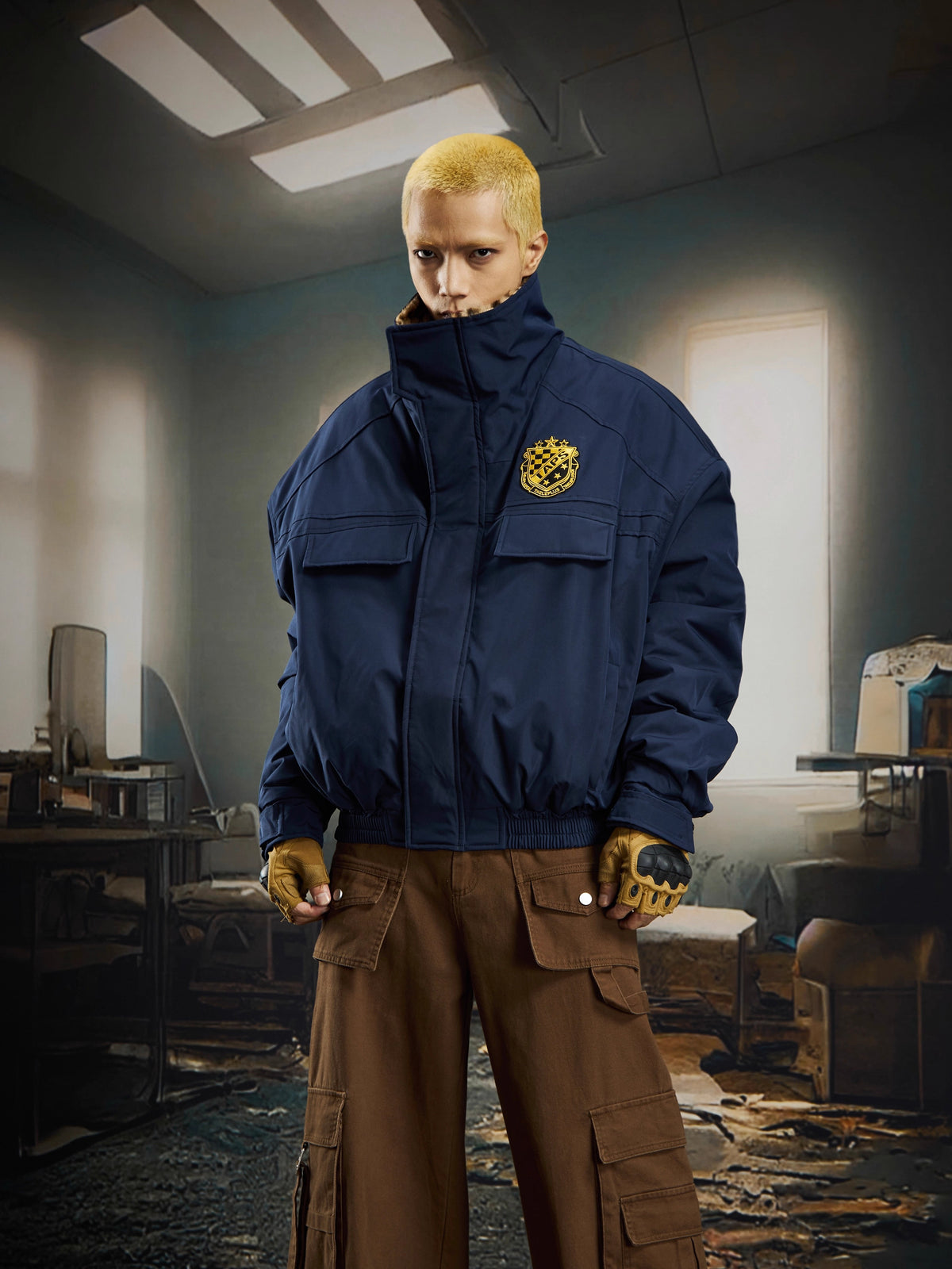 UrbanLaws Leopar Kürk Yakalı Oversize Mont