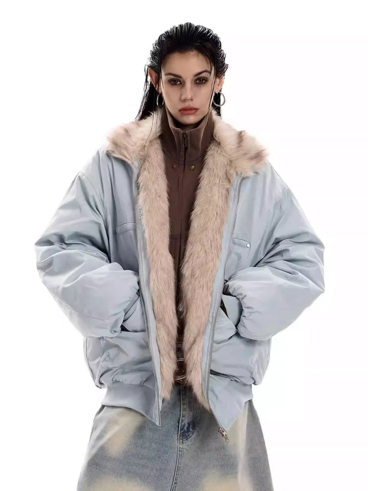 UrbanLaws Kürk Detaylı Oversize Ceket