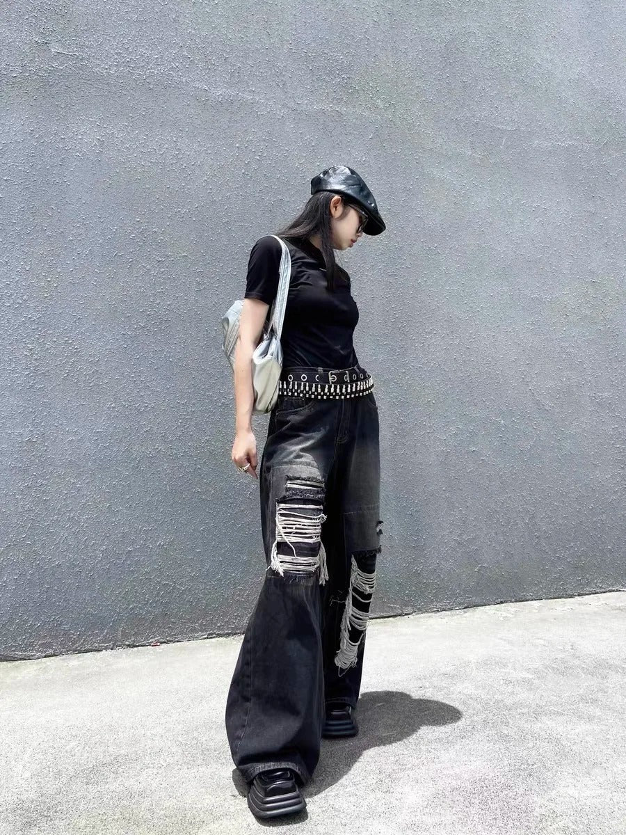 Y2k Aesthetic Gothic Kadın Pantolon