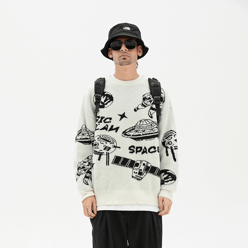 Sevimli Dinozor Örme Unisex Kazak