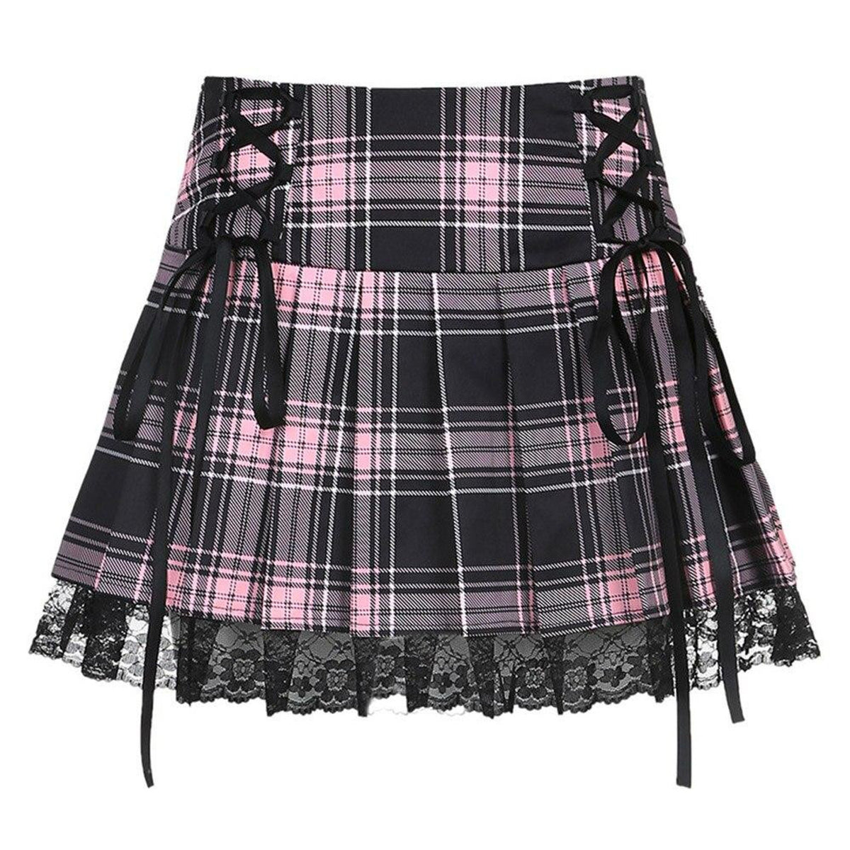 UrbanLaws Pastel Goth Dantel Detaylı Mini Etek