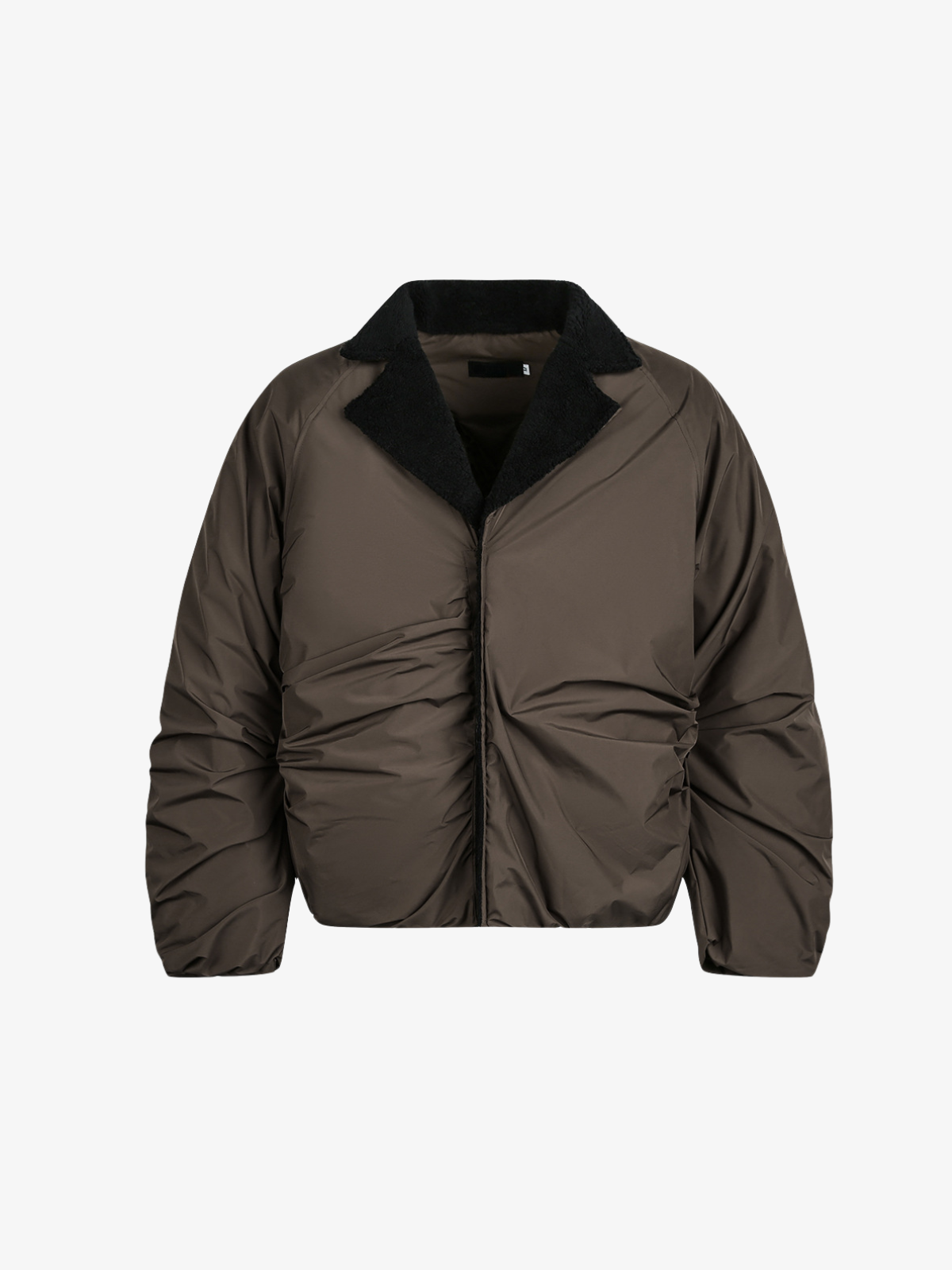 Vintage Fleece Yaka Bomber | Büzgülü Şişme