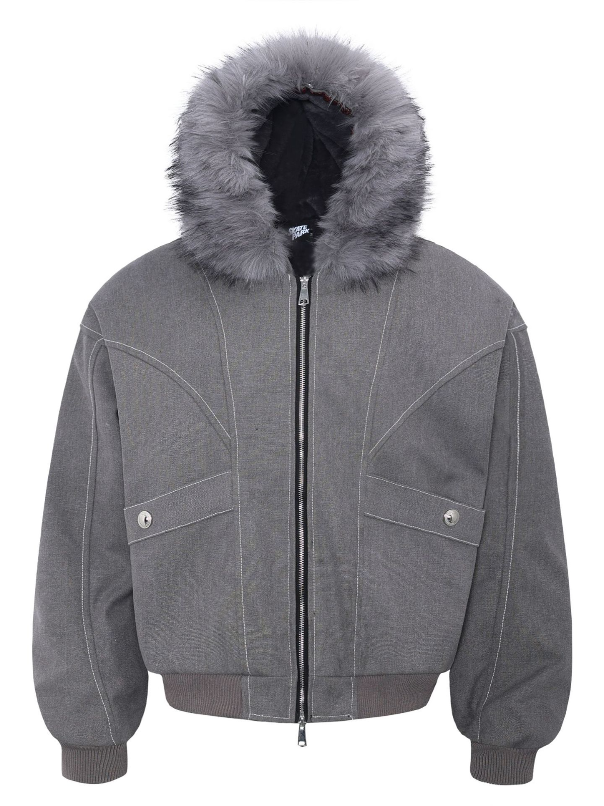 Retro Çıkarılabilir Kürklü Kapüşonlu Bomber Ceket