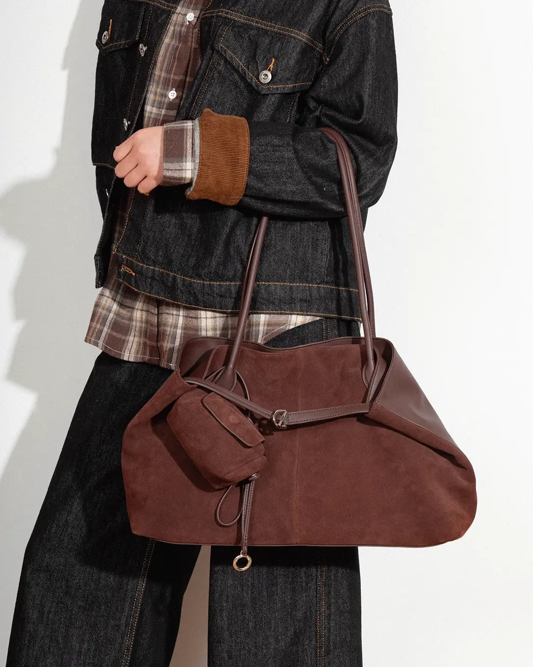 UrbanLaws Elegant Vegan Süet Tote Çanta