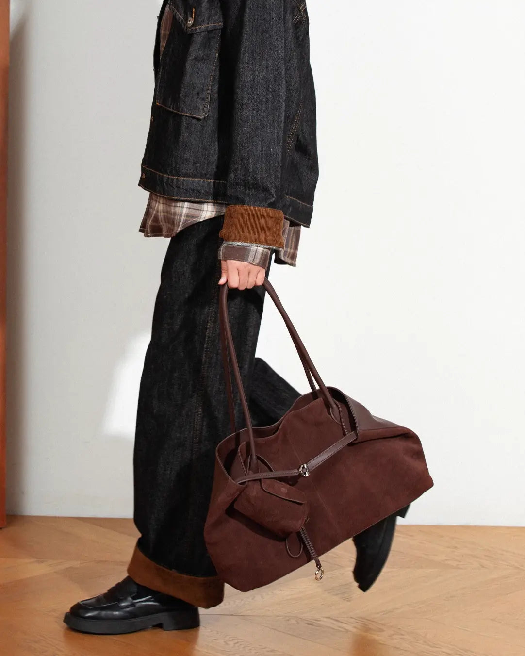 UrbanLaws Elegant Vegan Süet Tote Çanta