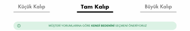 Tam kalıp - kendi bedenini seç