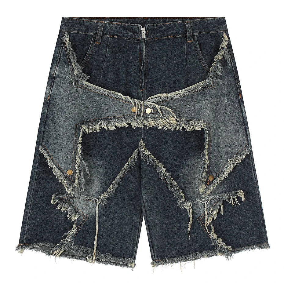 Vintage Tassel Star Denim Shorts